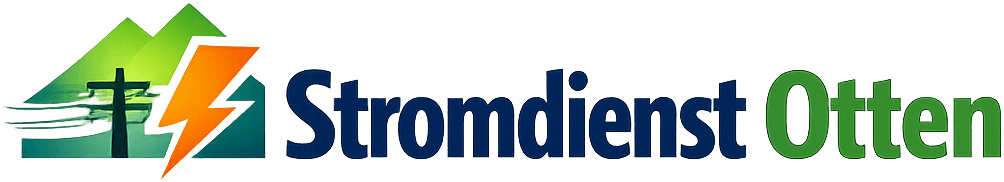 Schriftzug von Stromdienst Otten auf hellem Hintergrund